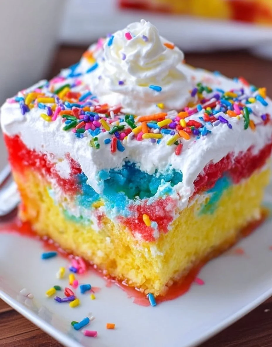 Unicorn Poke Cake