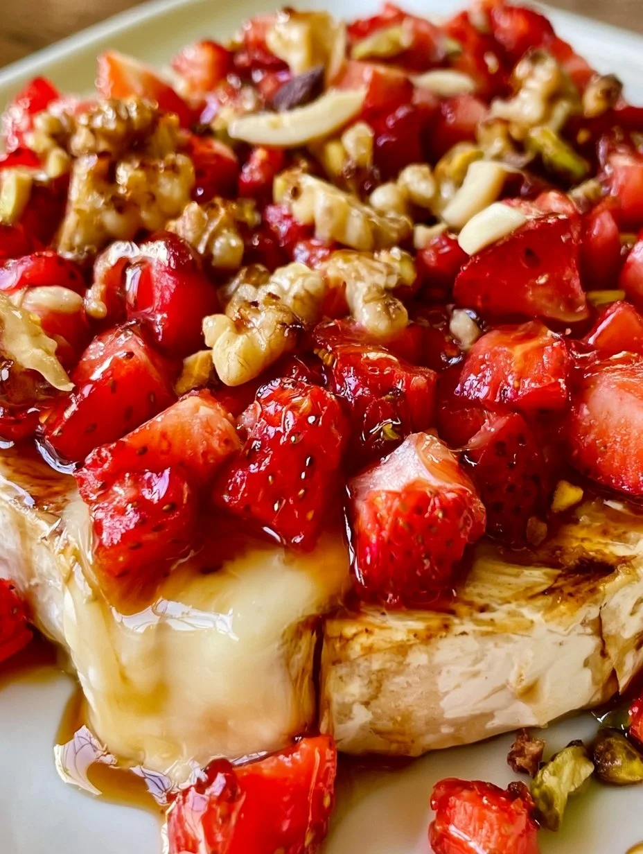 Brie au Four aux Fraises et à l’Érable