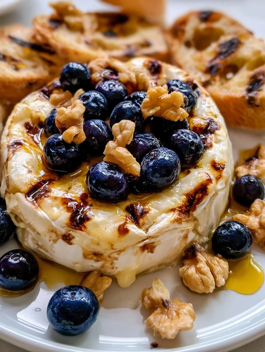 Camembert grillé aux bleuets et à l’érable
