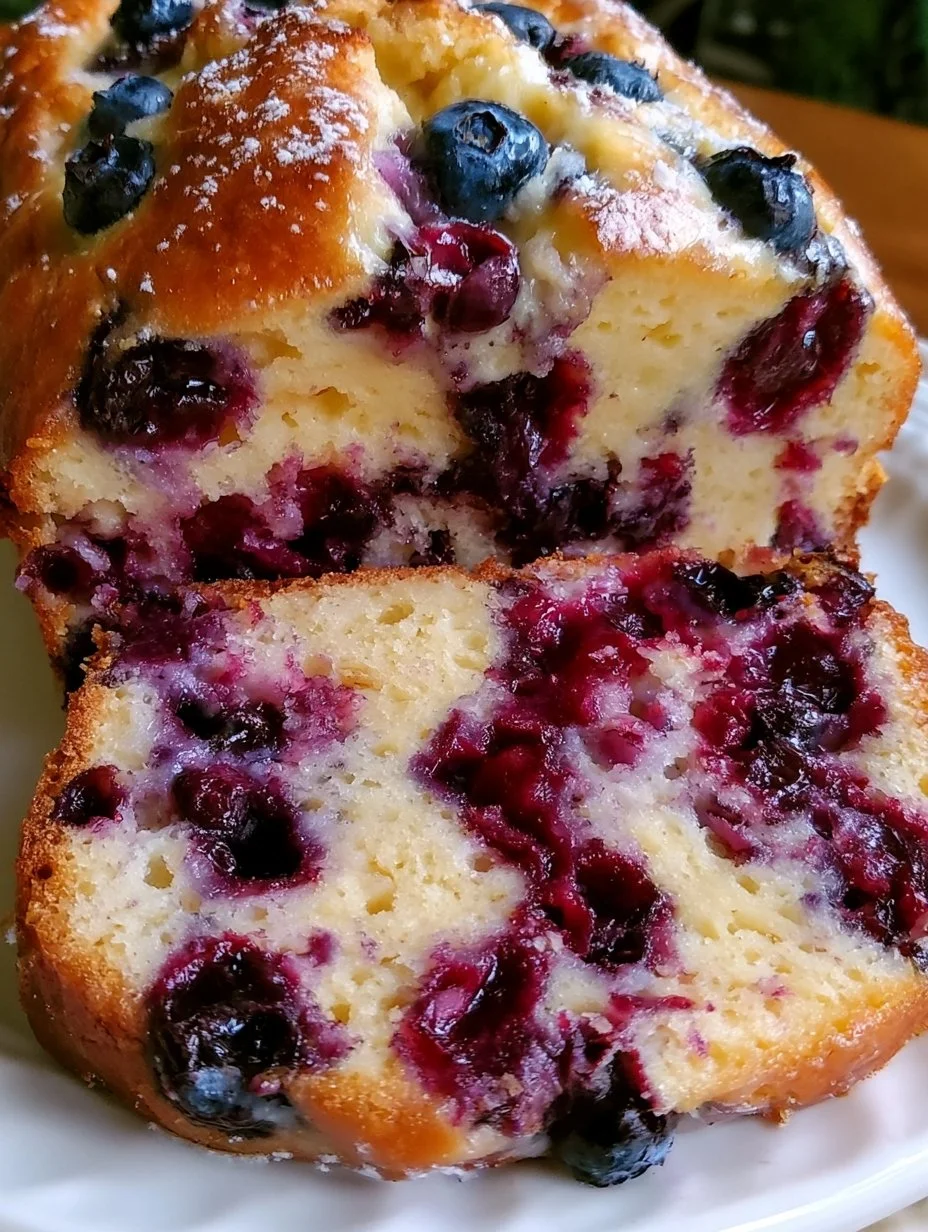 Gâteau au beurre aux bleuets