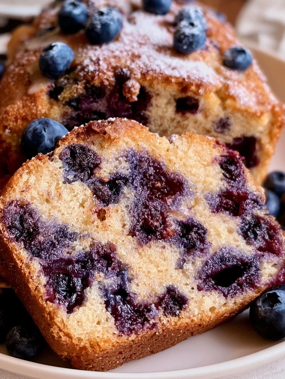 Gâteau aux bleuets et sirop d’érable