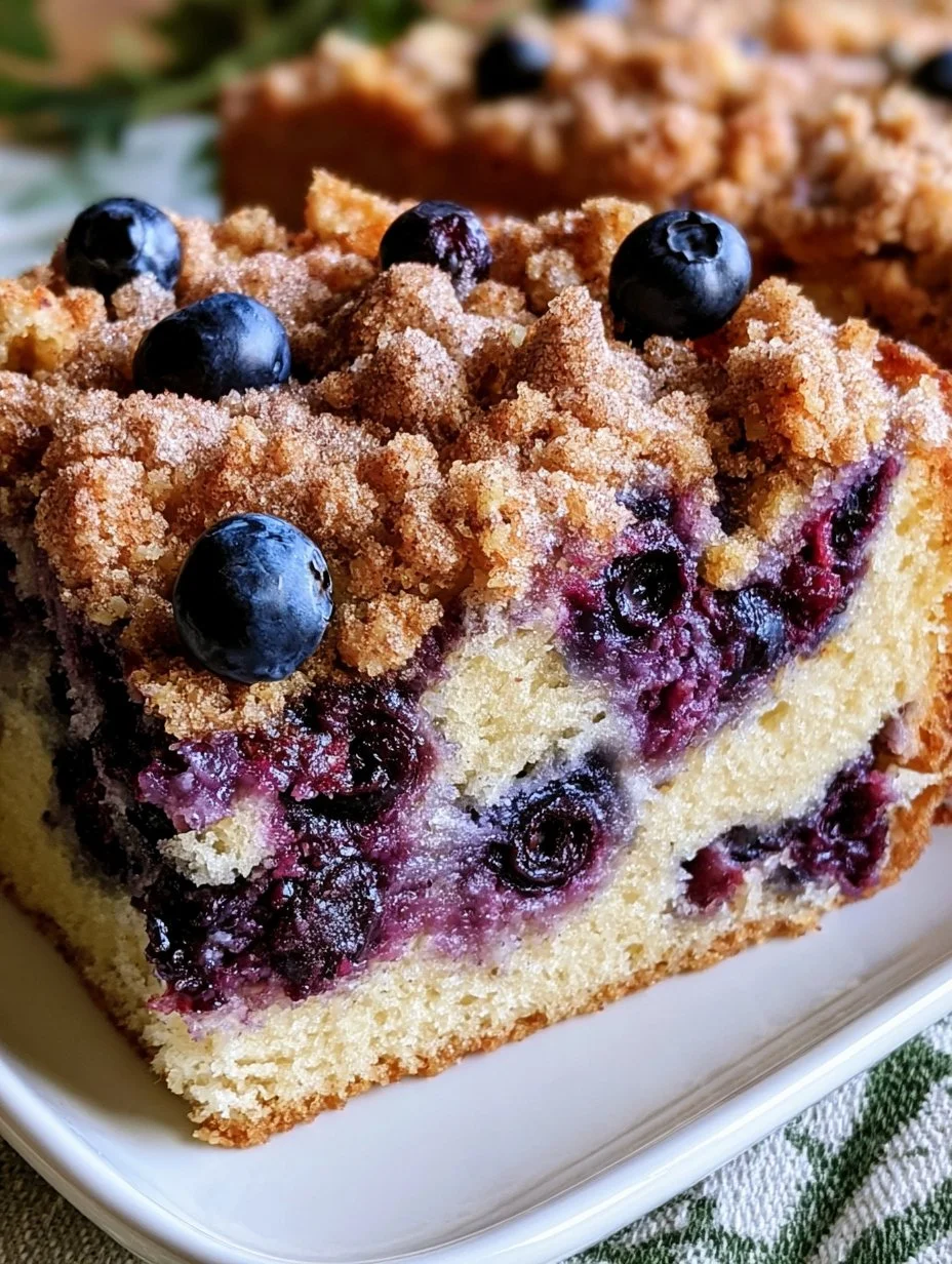 Gâteau croustillant aux myrtilles