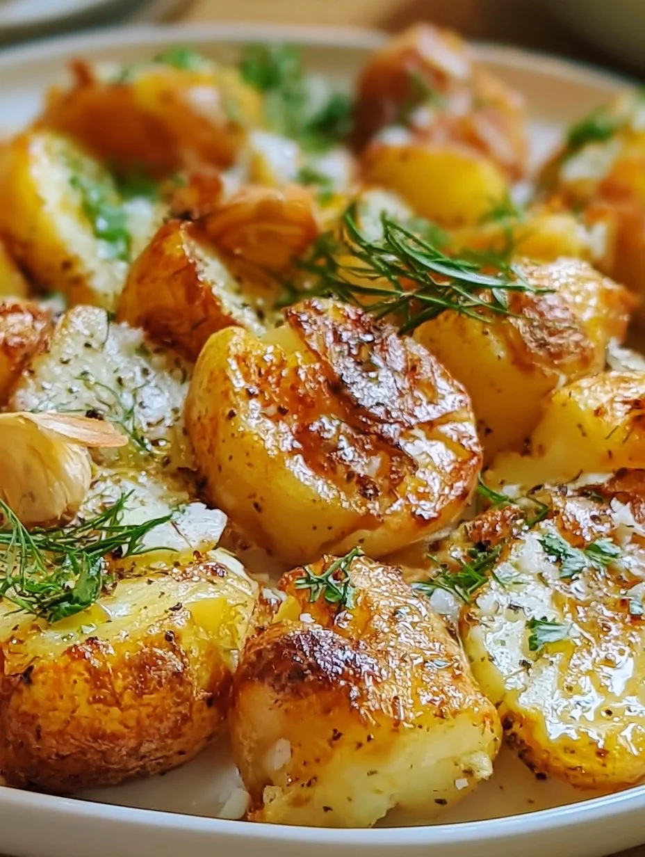 Pommes de terre écrasées au four