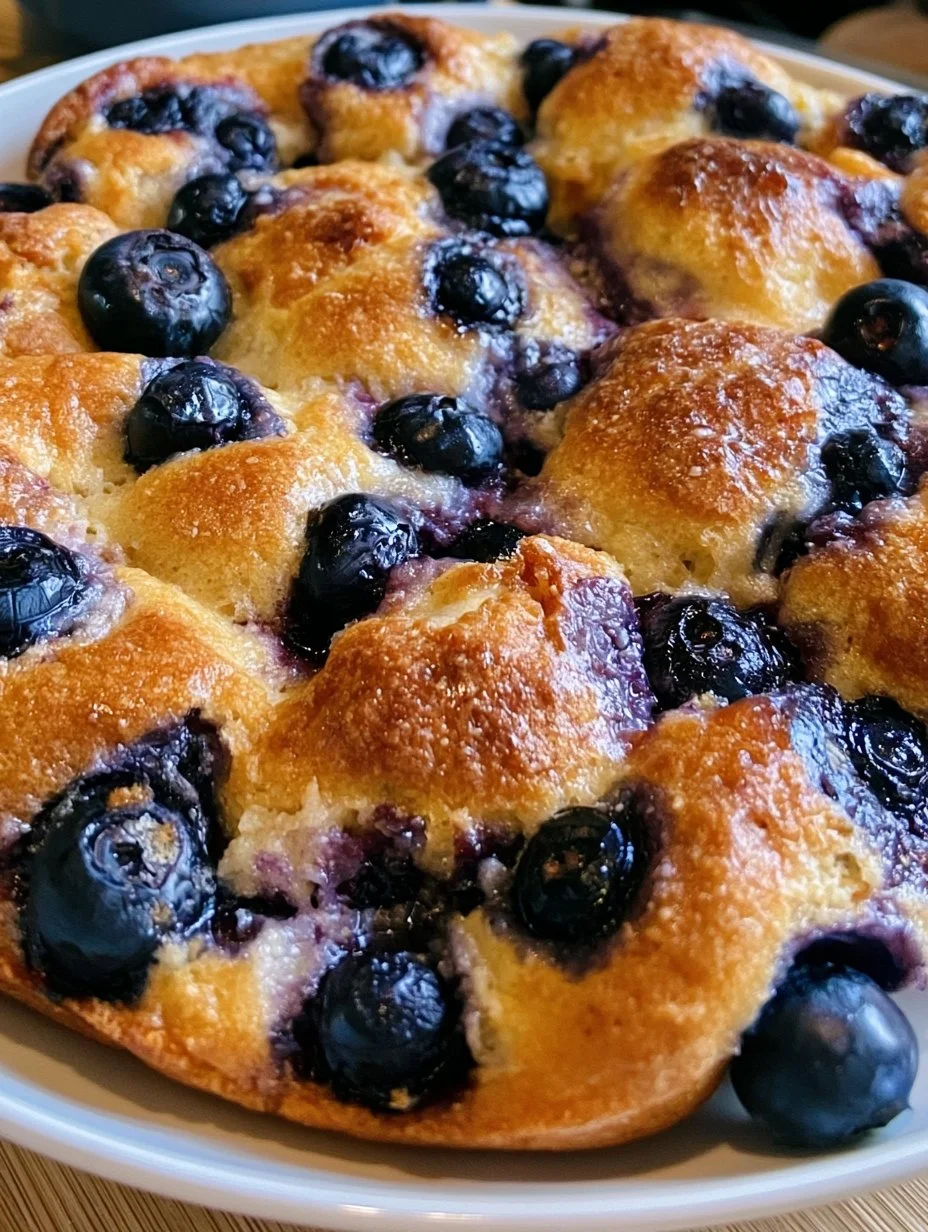 Pouding Chômeur aux Bleuets