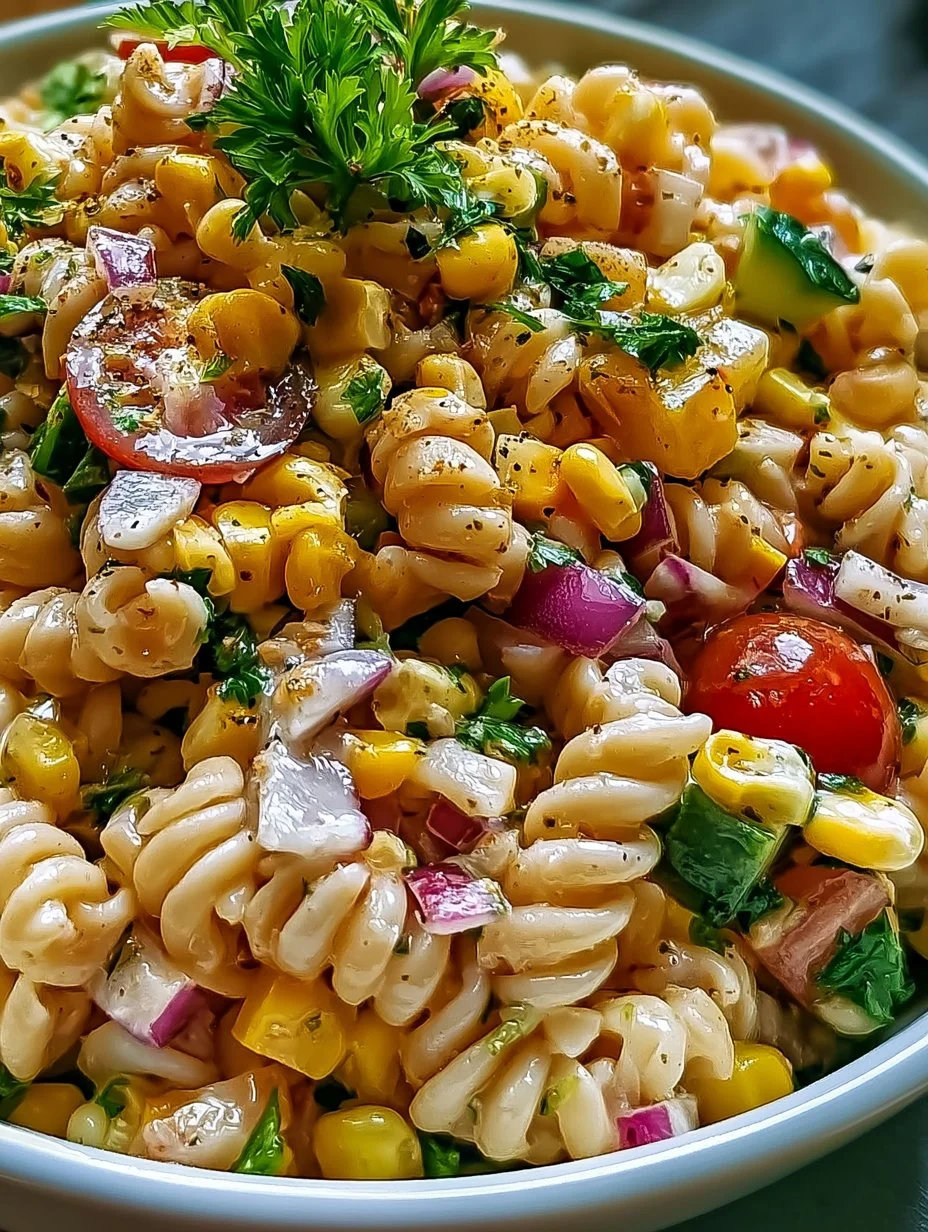 Salade de maïs et pâtes