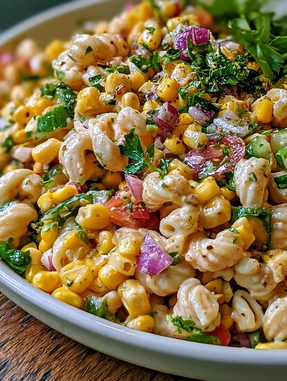 Salade de maïs et pâtes