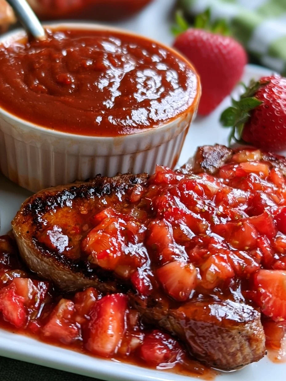Sauce BBQ piquante aux fraises et sirop d’érable