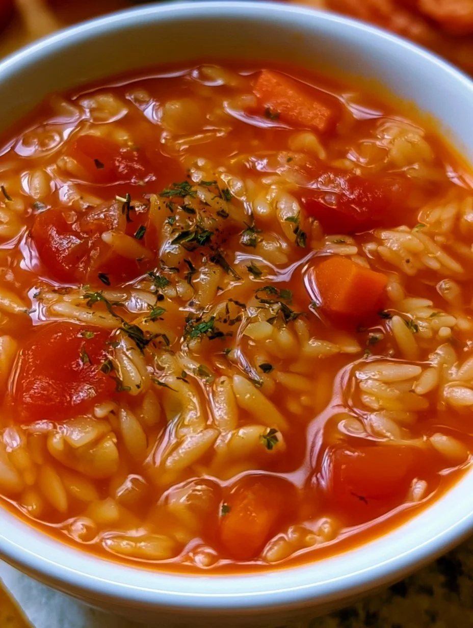 Soupe de tomate et orzo