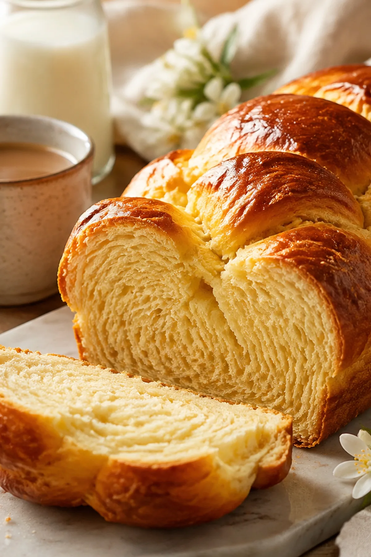 Brioche tressée à la fleur d’oranger