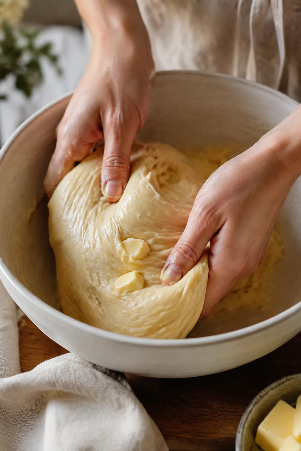 Préparation de Brioche tressée à la fleur d’oranger
