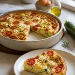 Clafoutis salé aux courgettes, feta et tomates cerises