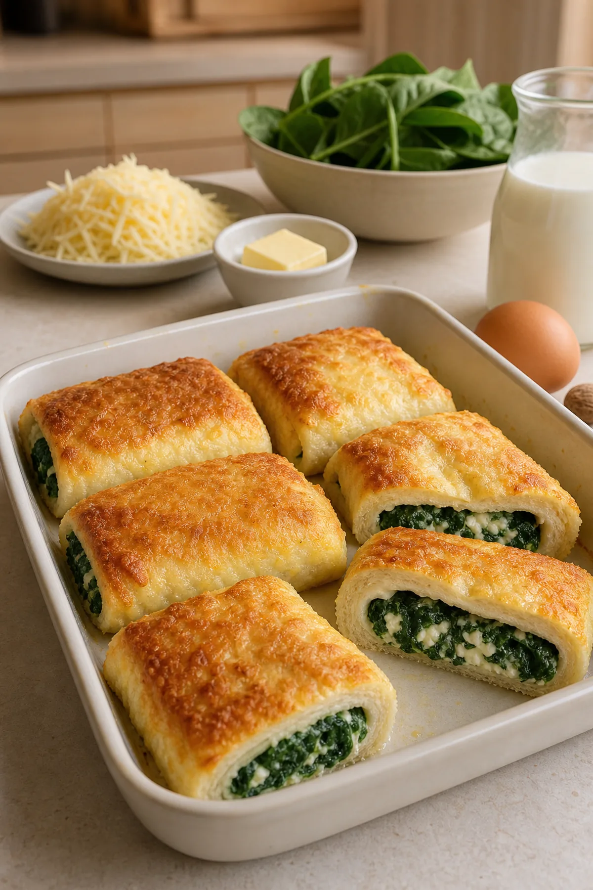 Croque-monsieur roulés aux épinards et à la ricotta
