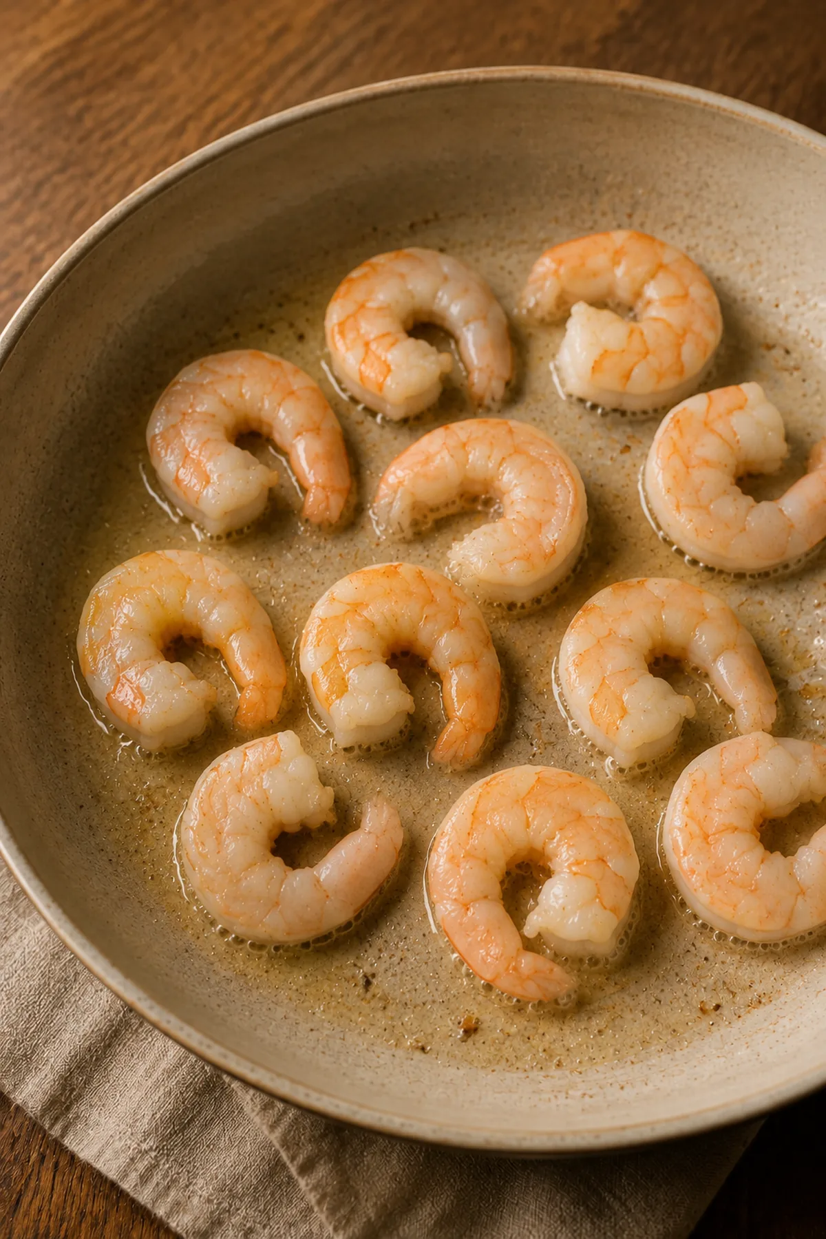 Préparation de Curry de crevettes au lait de coco et aux épinards