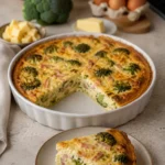 Flan de brocoli au jambon et au comté
