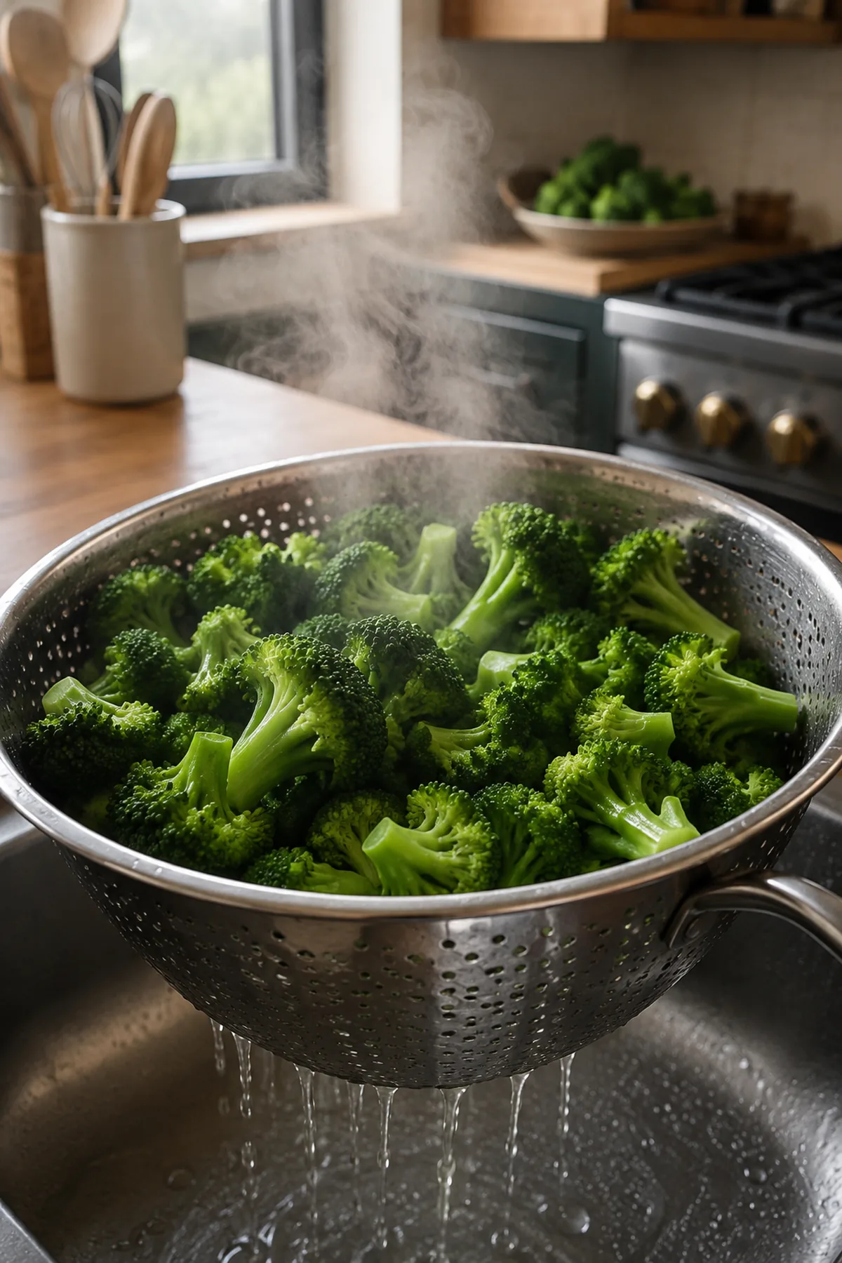 Préparation de Flan de brocoli au jambon et au comté