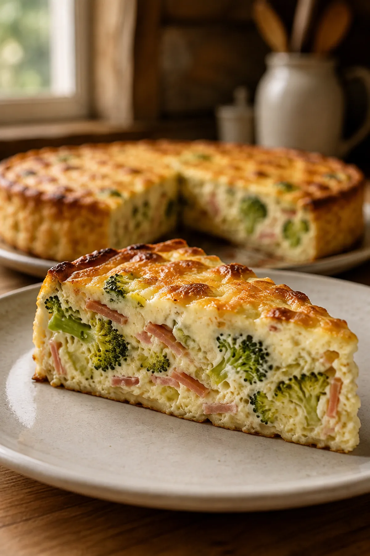 Flan de brocoli au jambon et au comté prêt à servir