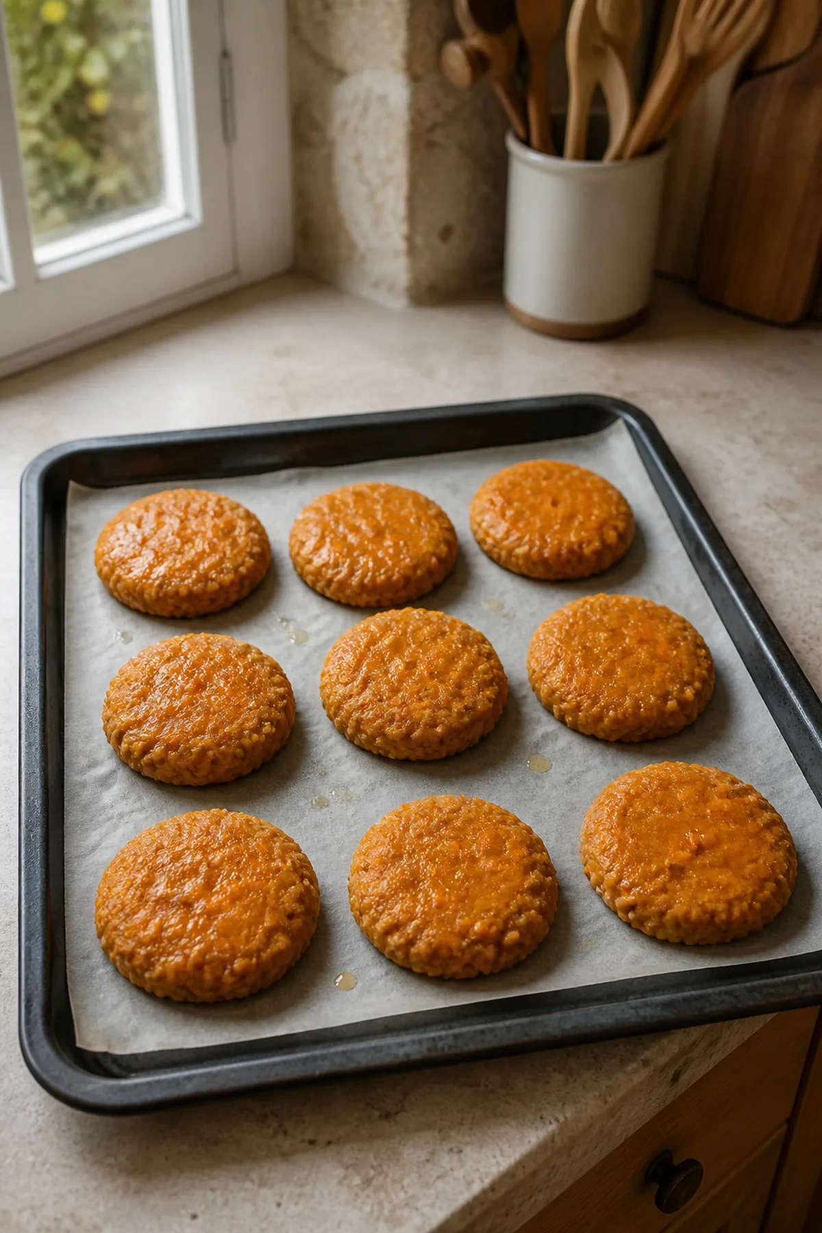 Étape de préparation de Galettes de lentilles corail, carottes et cumin