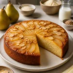 Gâteau renversé aux poires et aux amandes