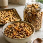 Granola croustillant aux amandes et aux abricots