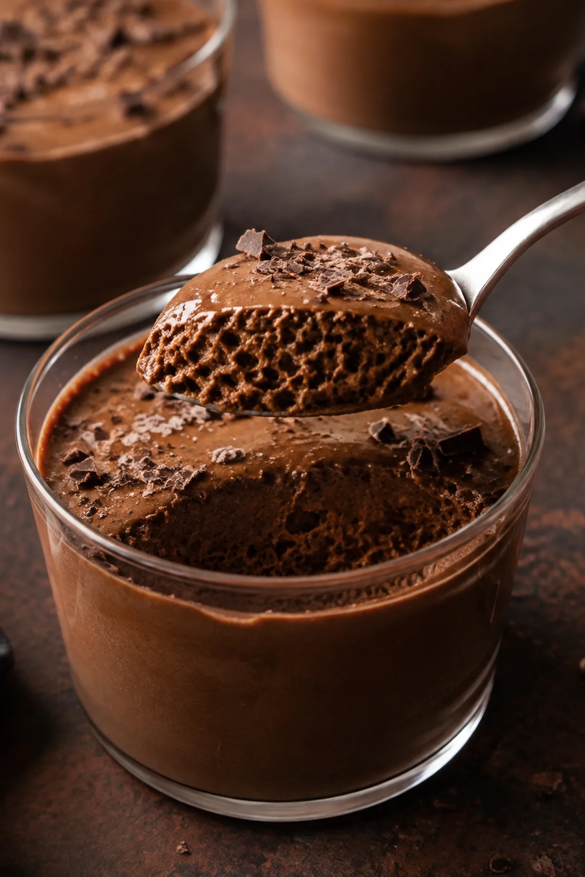 Mousse au chocolat noir et au café prêt à servir