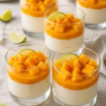 Panna cotta à la vanille et compotée de mangue
