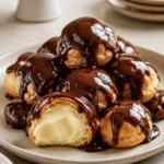 Profiteroles au chocolat et crème vanille
