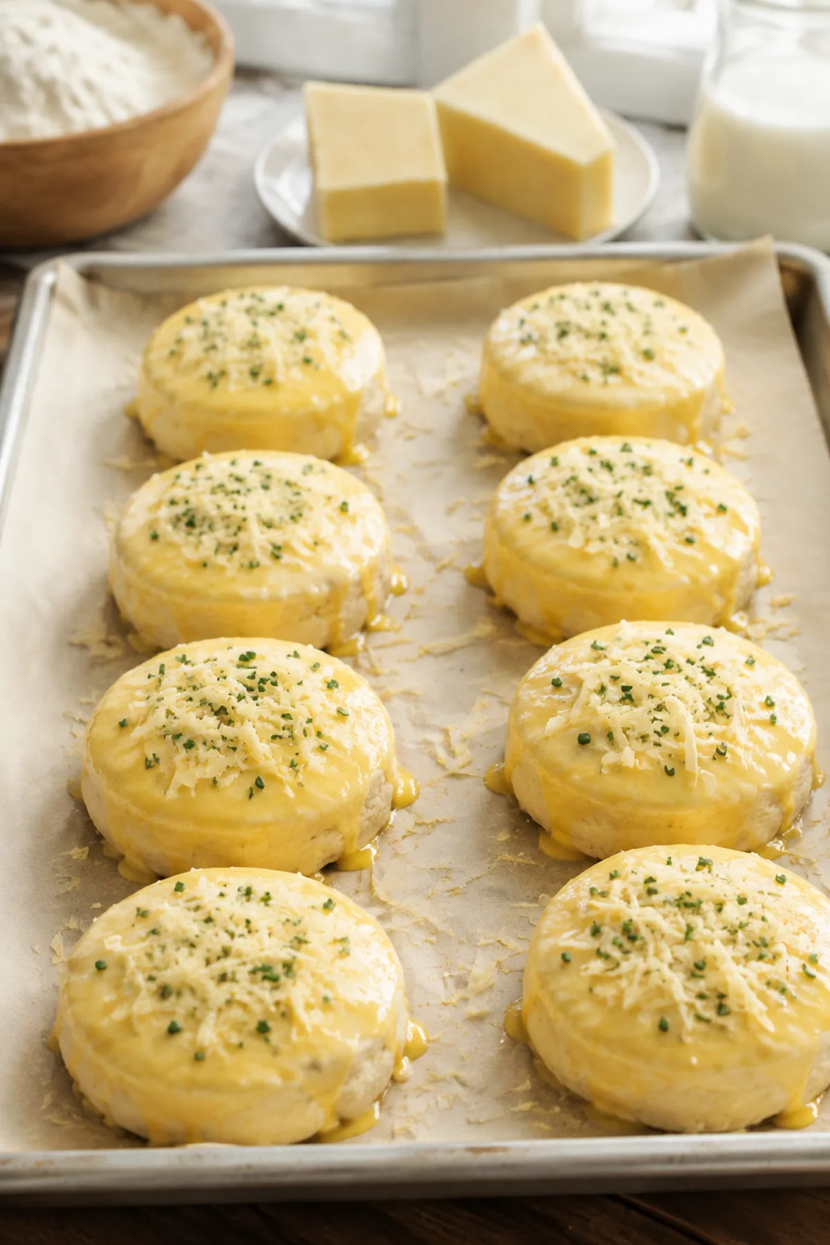 Étape de préparation de Scones salés au comté et à la ciboulette